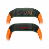 Green carbon fiber colored case - Orange Strap